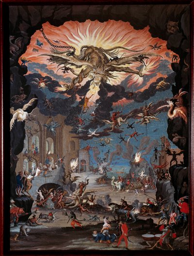 La tentación de San Antonio el Grande (o San Antonio el Ermitaño o San Antonio el Abad). Pintura de Jacques Callot (1592-1635) de Jacques Callot