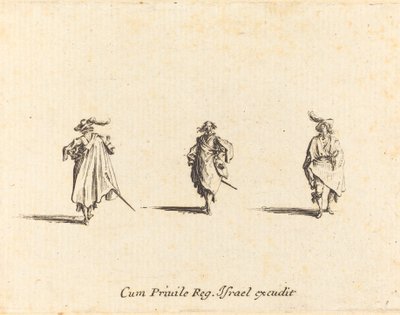 Tres caballeros de Jacques Callot