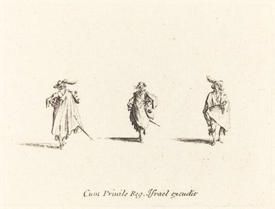 Tres caballeros de Jacques Callot
