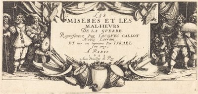 Página de Título para "Las Grandes Miserias de la Guerra" de Jacques Callot