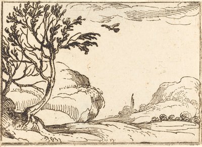 Tórtola volando en el desierto de Jacques Callot