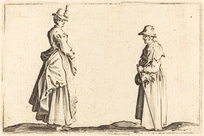 Dos Mujeres de Perfil, c. 1622 de Jacques Callot