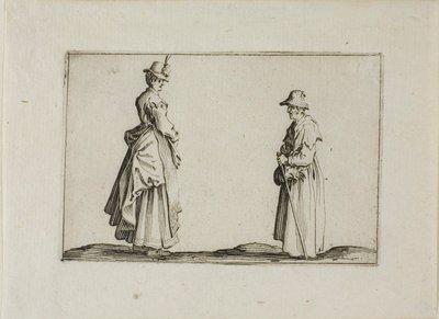 Dos mujeres de perfil, de Los Caprichos de Jacques Callot