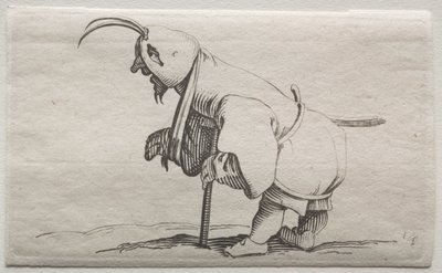 Varie figure gobbi di Iacopo Callot (Cripple with a hood) de Jacques Callot