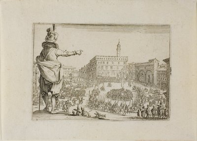 Vista de la Piazza Signoria, de Los Caprichos de Jacques Callot