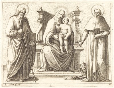Virgen y niño con los santos Santiago y Jerónimo de Jacques Callot