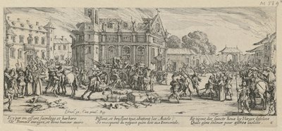 Destrucción de un monasterio, lámina 6 de la serie «Miserias de la guerra» de Jacques Callot