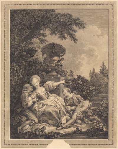 La coqueta fijada de Jacques Couché and Jean Dambrun after Jean Honoré Fragonard