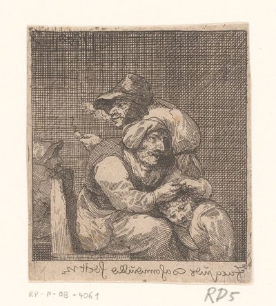 Despiojar a un niño por una anciana de Jacques Dassonville (attributed to)