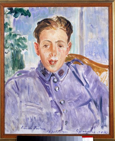 Retrato de Francis Poulenc (1899-1963), compositor francés de Jacques Emile Blanche