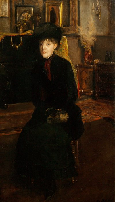 Retrato de Mary Cassatt 1844-1926, 1885 de Jacques Emile Blanche