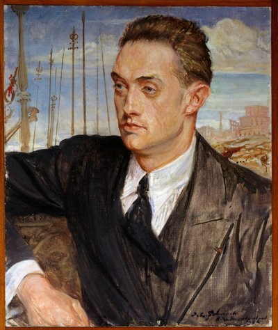 Retrato del escritor francés Henri de Montherlant (1896-1972) de Jacques Emile Blanche