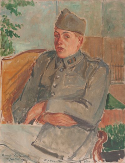 Retrato del pianista y compositor Francis Poulenc de Jacques Emile Blanche