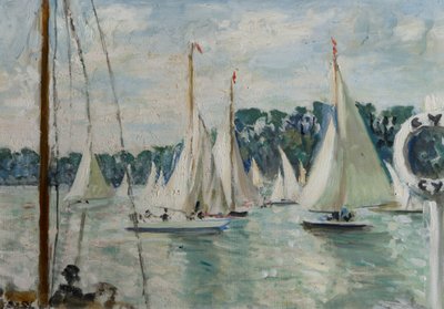 Yates de carrera en el Sena de Jacques Emile Blanche