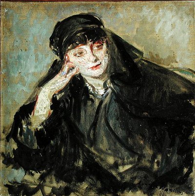 Estudio para un retrato de la condesa Anna de Noailles (1876-1933) 1912 de Jacques Emile Blanche