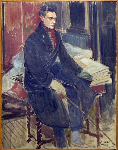 Estudio para el retrato de pie de Raymond Radiguet de Jacques Emile Blanche