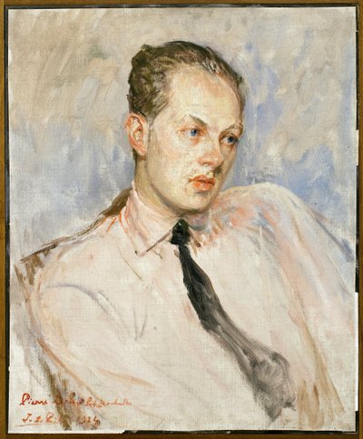 Estudio para el retrato de Pierre Drieu La Rochelle (1893-1945). de Jacques Emile Blanche