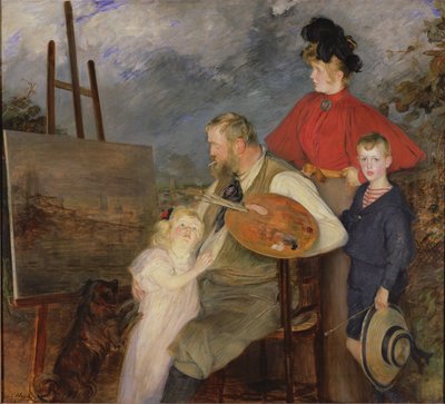 El pintor Thaulow y sus hijos, o La familia Thaulow, 1895 de Jacques Emile Blanche