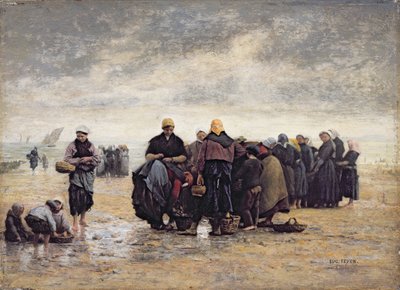 En la orilla (óleo sobre tabla) de Jacques Eugene Feyen