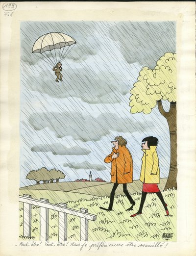 Días de Francia, satírica en colores de Jacques Faizant