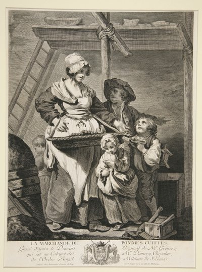 El vendedor de manzanas al horno de Jacques Firmin Beauvarlet