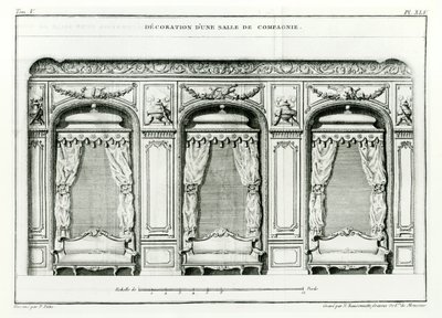 Un elegante salón parisino, principios de 1770, de Cours d