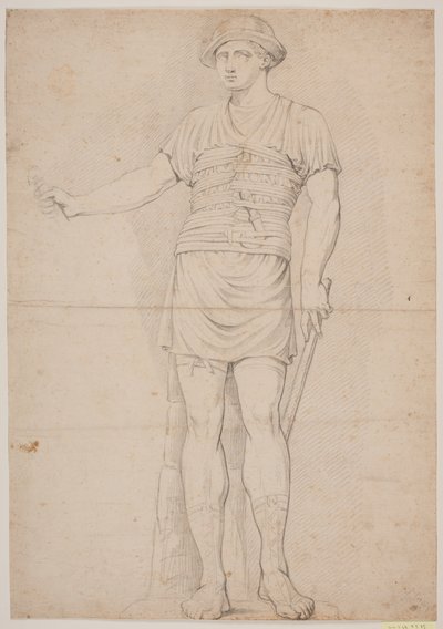 Guerrero de pie de Jacques Francois Joseph Saly