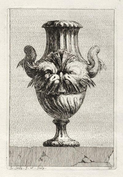 Suite de jarrones: Placa 10, 1746 de Jacques Francois Joseph Saly