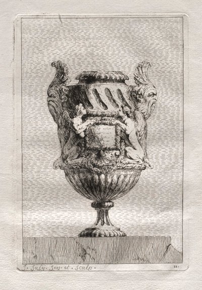 Suite de jarrones: Placa 11, 1746 de Jacques Francois Joseph Saly