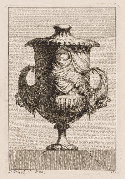 Suite de Jarrones: Placa 12, 1746 de Jacques Francois Joseph Saly