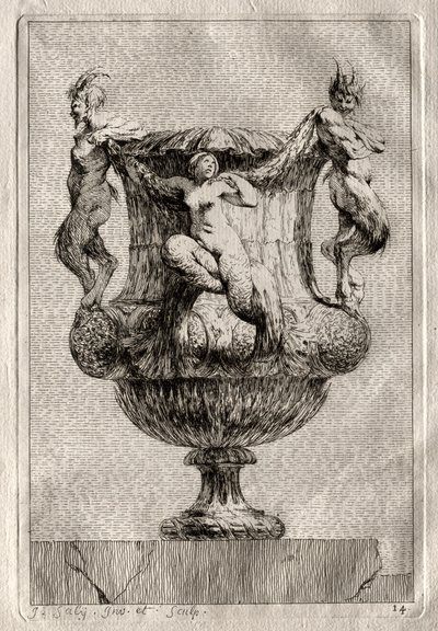 Suite de jarrones: Placa 14, 1746 de Jacques Francois Joseph Saly