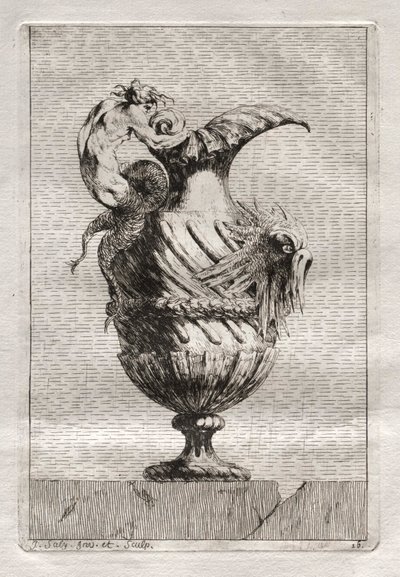 Conjunto de jarrones: Placa 16, 1746 de Jacques Francois Joseph Saly