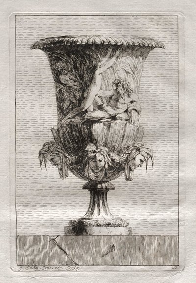 Conjunto de Jarrones: Placa 17, 1746 de Jacques Francois Joseph Saly