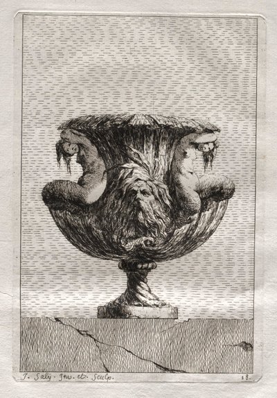 Suite de jarrones: Placa 18, 1746 de Jacques Francois Joseph Saly