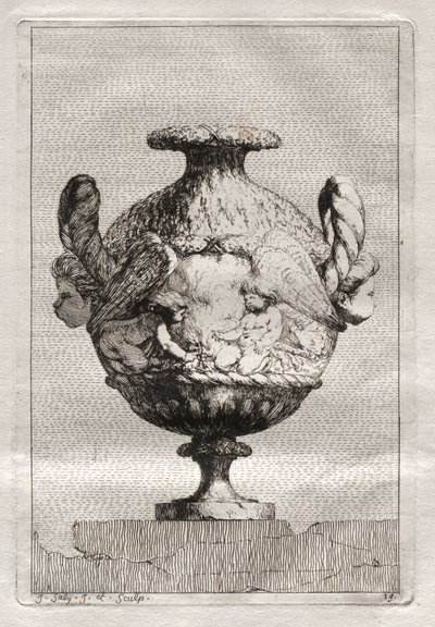 Suite de jarrones: Placa 19, 1746 de Jacques Francois Joseph Saly