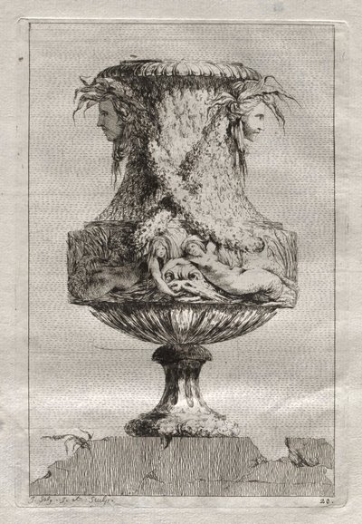 Suite de jarrones: Placa 20, 1746 de Jacques Francois Joseph Saly