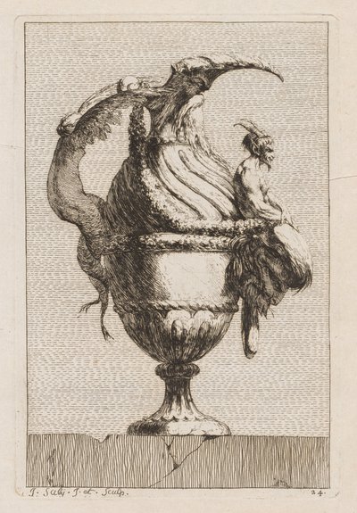 Suite de jarrones: Placa 24, 1746 de Jacques Francois Joseph Saly