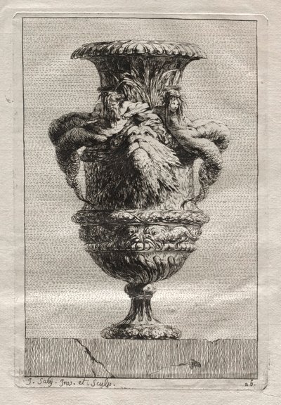 Conjunto de jarrones: Placa 26, 1746 de Jacques Francois Joseph Saly