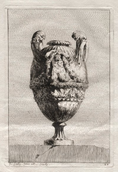 Suite de jarrones: Placa 27, 1746 de Jacques Francois Joseph Saly