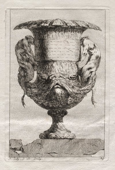 Suite de jarrones: Placa 29, 1746 de Jacques Francois Joseph Saly
