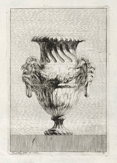 Conjunto de jarrones: Placa 2, 1746 de Jacques Francois Joseph Saly
