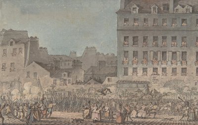 Luis XVI Entrando en París, 6 de octubre de 1789 de Jacques Francois Joseph Swebach