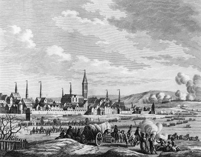 Guerra de la Revolución Francesa y movimientos antirrevolucionarios: En Holanda, paso del río Waal sobre el hielo el 14 de enero de Jacques Francois Joseph Swebach