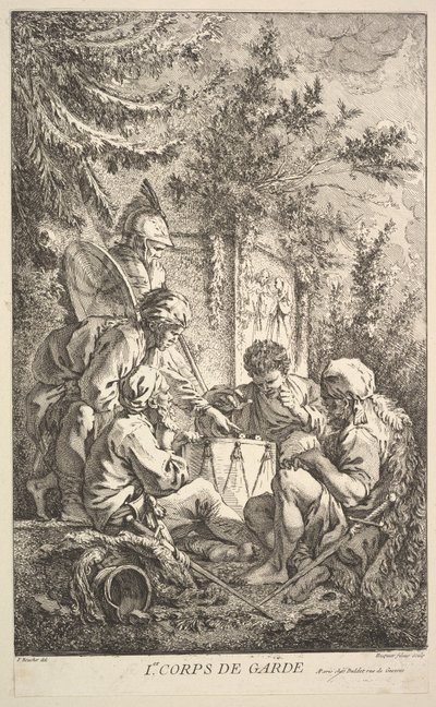 Primera sala de guardia, ca. 1754 de Jacques Gabriel Huquier