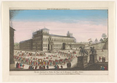 Vista del Palacio del Quirinal en Roma
Le Quirinal ou palais du pape (título en el objeto) de Jacques Gabriel Huquier