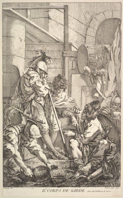 Segunda Sala de Guardia, mediados a finales del siglo XVIII de Jacques Gabriel Huquier