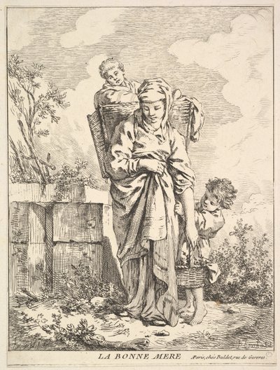 La buena madre, siglo XVIII de Jacques Gabriel Huquier
