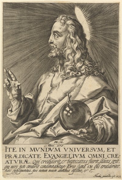 Cristo, de Cristo y los Doce Apóstoles, antes de 1609 de Jacques Granthomme