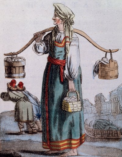 Vendedora de huevos en San Petersburgo de Jacques Grasset de Saint Sauveur