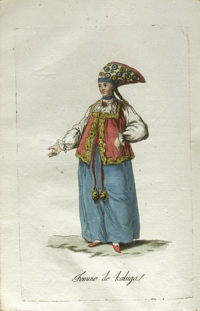 Una doncella de Kaluga en vestido festivo de Jacques Grasset de Saint Sauveur